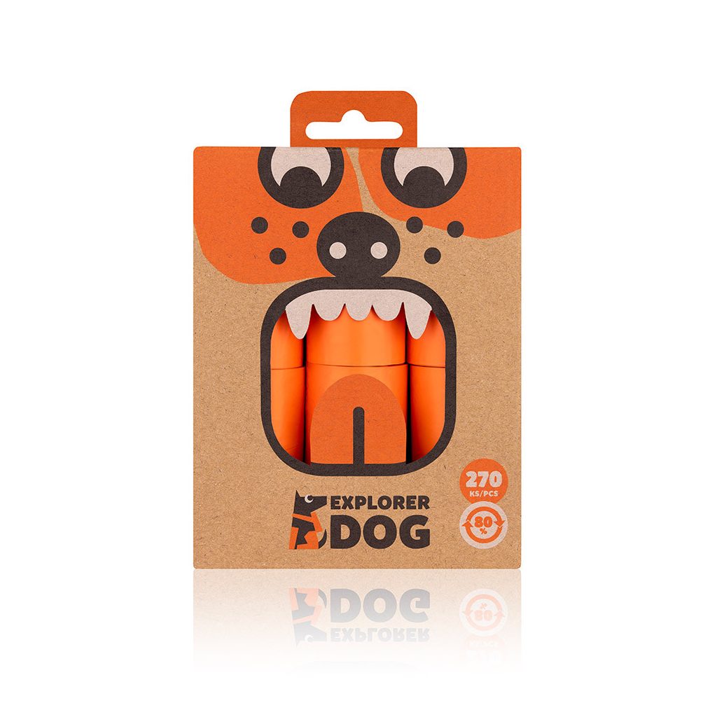 EXPLORER DOG Kutyaürülék zacskó újrahasznosított anyagokból - 270 db