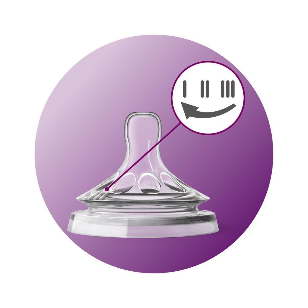 Philips AVENT SCF045/27 variábilis etetőcumi Natural 3 hó+