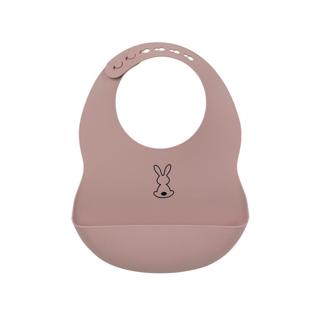 NATTOU Szilikon előke rögzítéssel rózsaszín BPA mentes