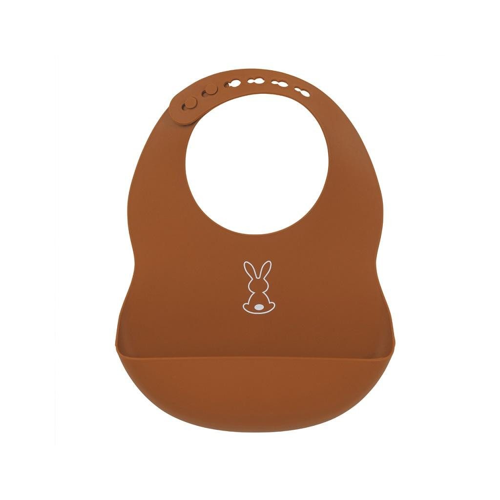 NATTOU Szilikon előke rögzítéssel terrakotta BPA mentes