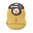 NATTOU Szilikon előke rögzítéssel okkersárga BPA mentes