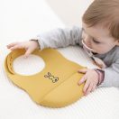 NATTOU Szilikon előke rögzítéssel okkersárga BPA mentes