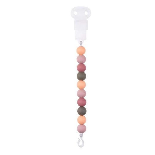 NATTOU Szilikon cumitartó pánt peach  BPA mentes