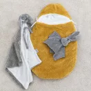 NATTOU Puha takaró Lapidou szürke ananász + fehér 50cm x 50cm kisállattal