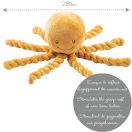 NATTOU Első játék babáknak, a polip PIU PIU Lapidou okkerszínű 0m+