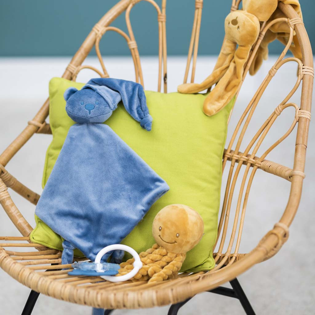 NATTOU Első játék babáknak, a polip PIU PIU Lapidou okkerszínű 0m+