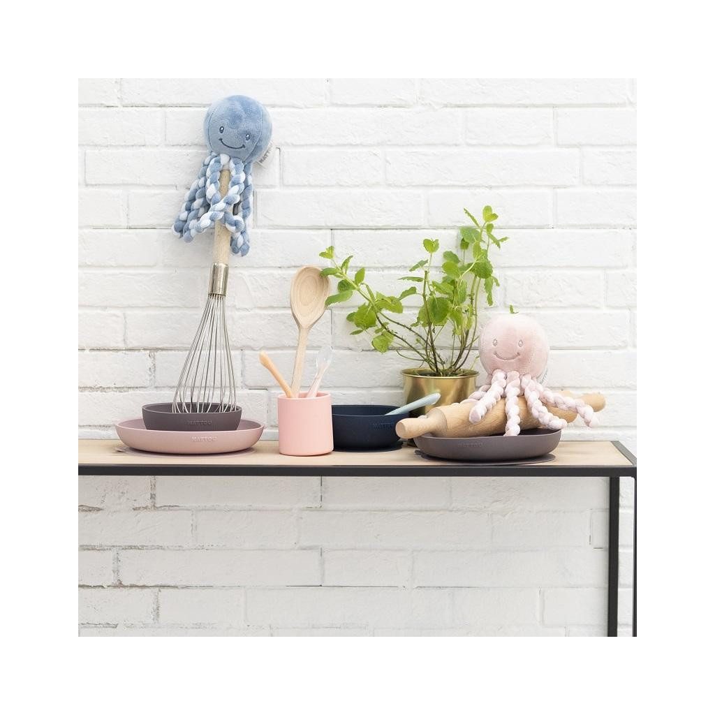 NATTOU  Szilikon étkészlet 4 db-os rózsaszín-lila BPA mentes