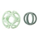 NATTOU  Szilikon rágóka labda 2in1 BPA mentes 10 cm mint