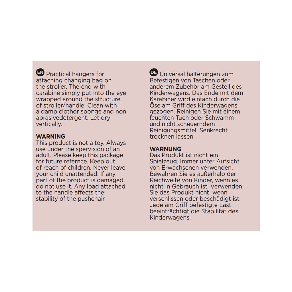 PETITE&MARS Hang Fül a táska felfüggesztéséhez babakocsihoz, 2 db