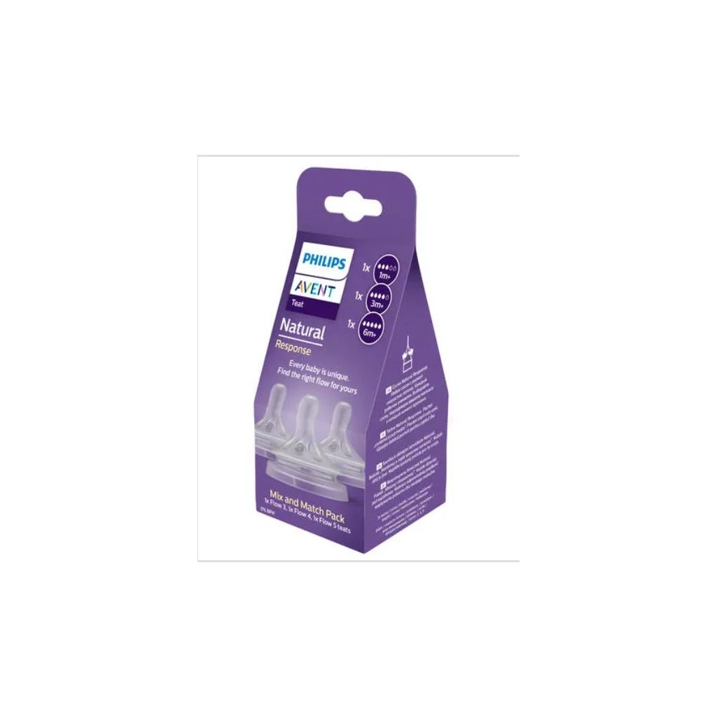 Philips AVENT SCY960/03 Natural Response etetőcumi  mix 1hó+,3hó+,6hó+, 3 db