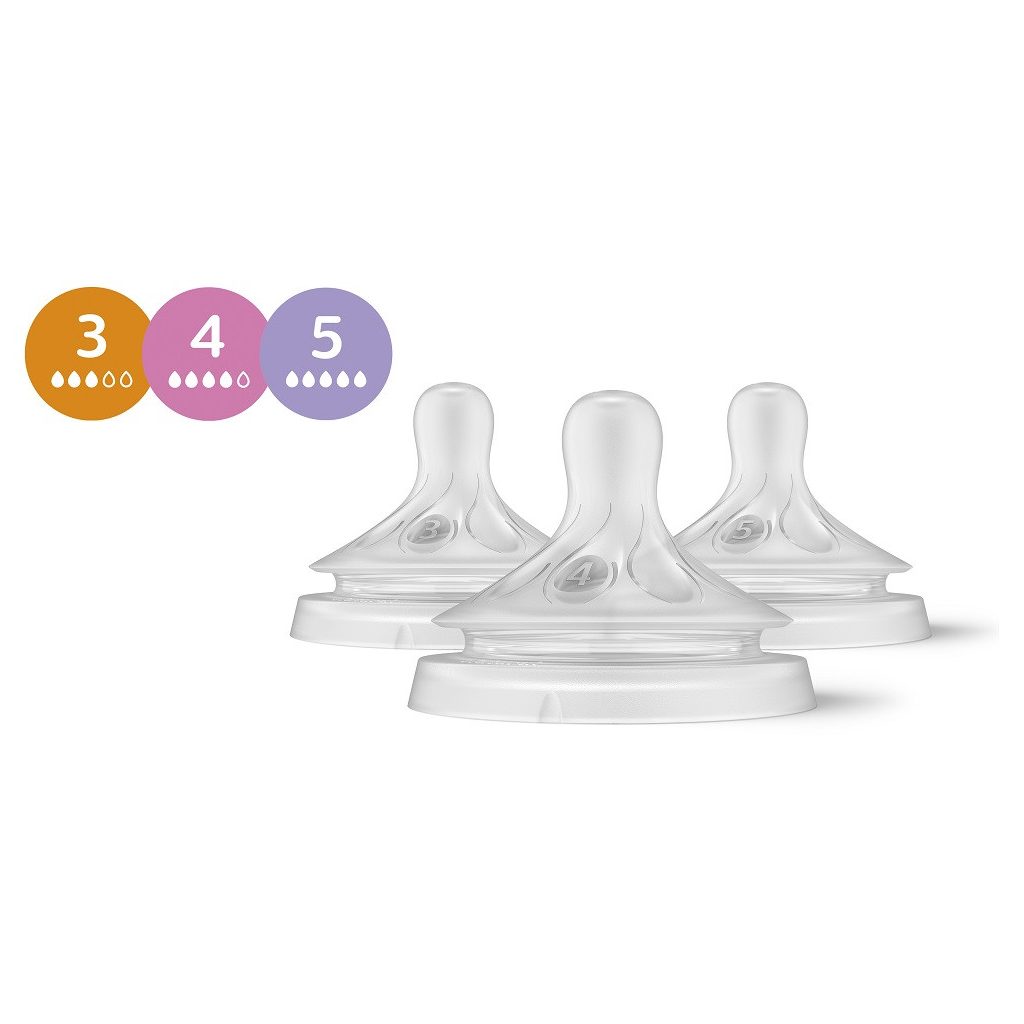 Philips AVENT SCY960/03 Natural Response etetőcumi  mix 1hó+,3hó+,6hó+, 3 db