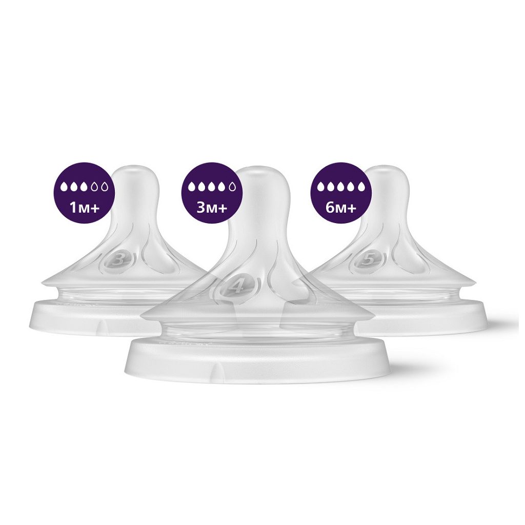 Philips AVENT SCY960/03 Natural Response etetőcumi  mix 1hó+,3hó+,6hó+, 3 db