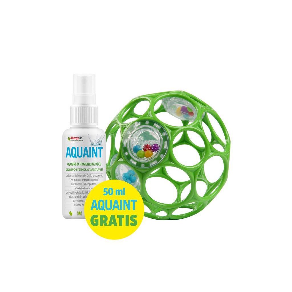 OBALL RATTLE játék 10 cm 0hó+ seafoam + AJÁNDÉK Aquaint 50ml