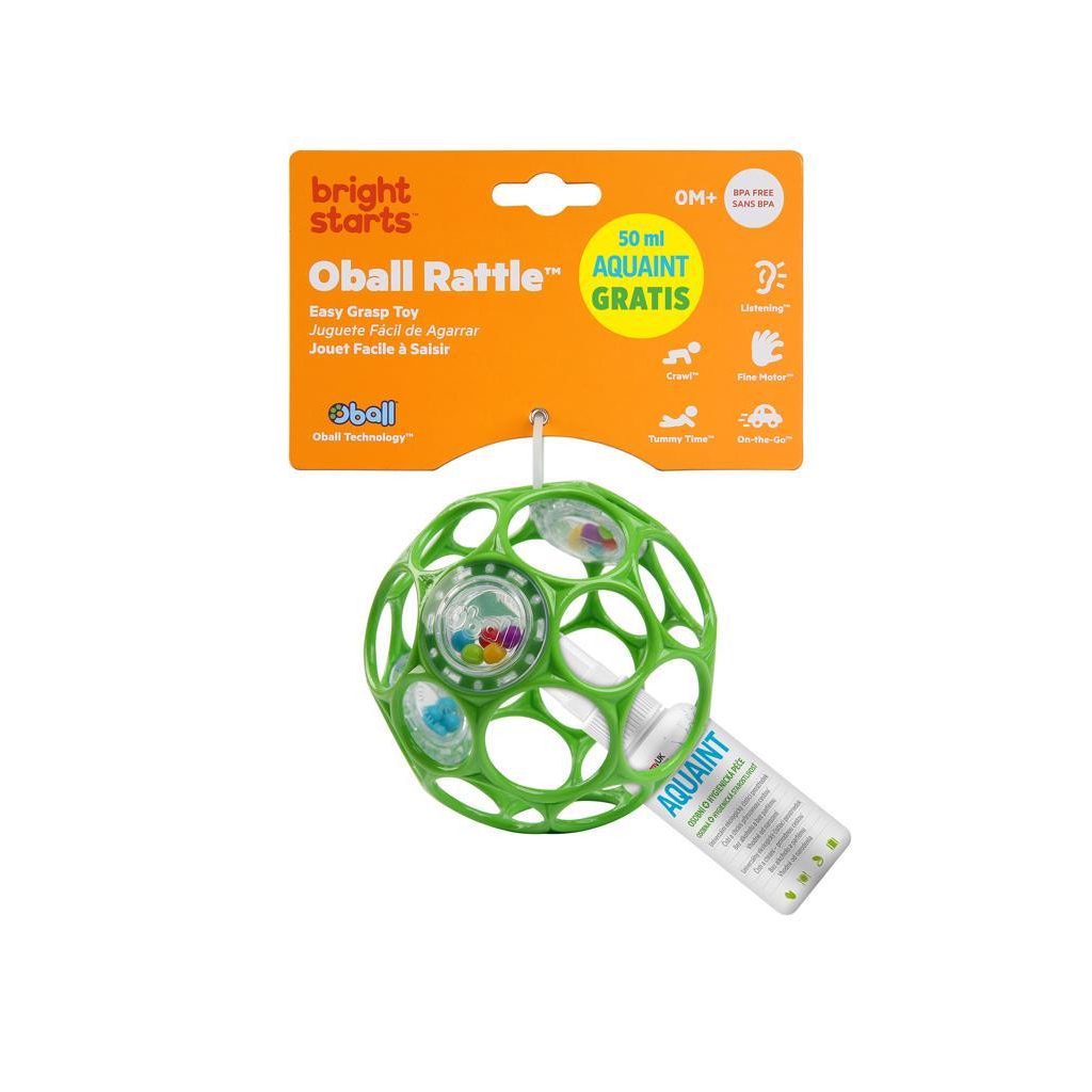 OBALL RATTLE játék 10 cm 0hó+ seafoam + AJÁNDÉK Aquaint 50ml