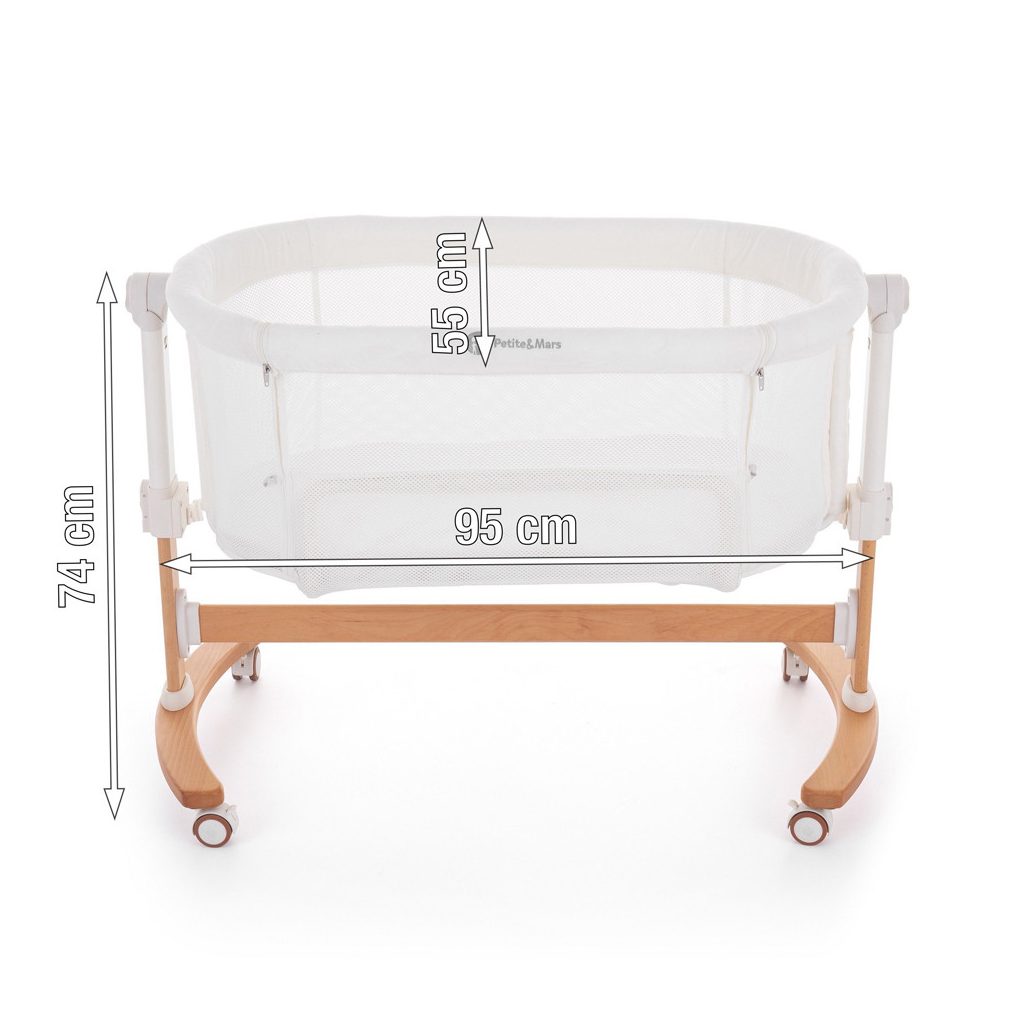 PETITE&MARS Állítható kiságy bölcső funkcióval Glory 2in1