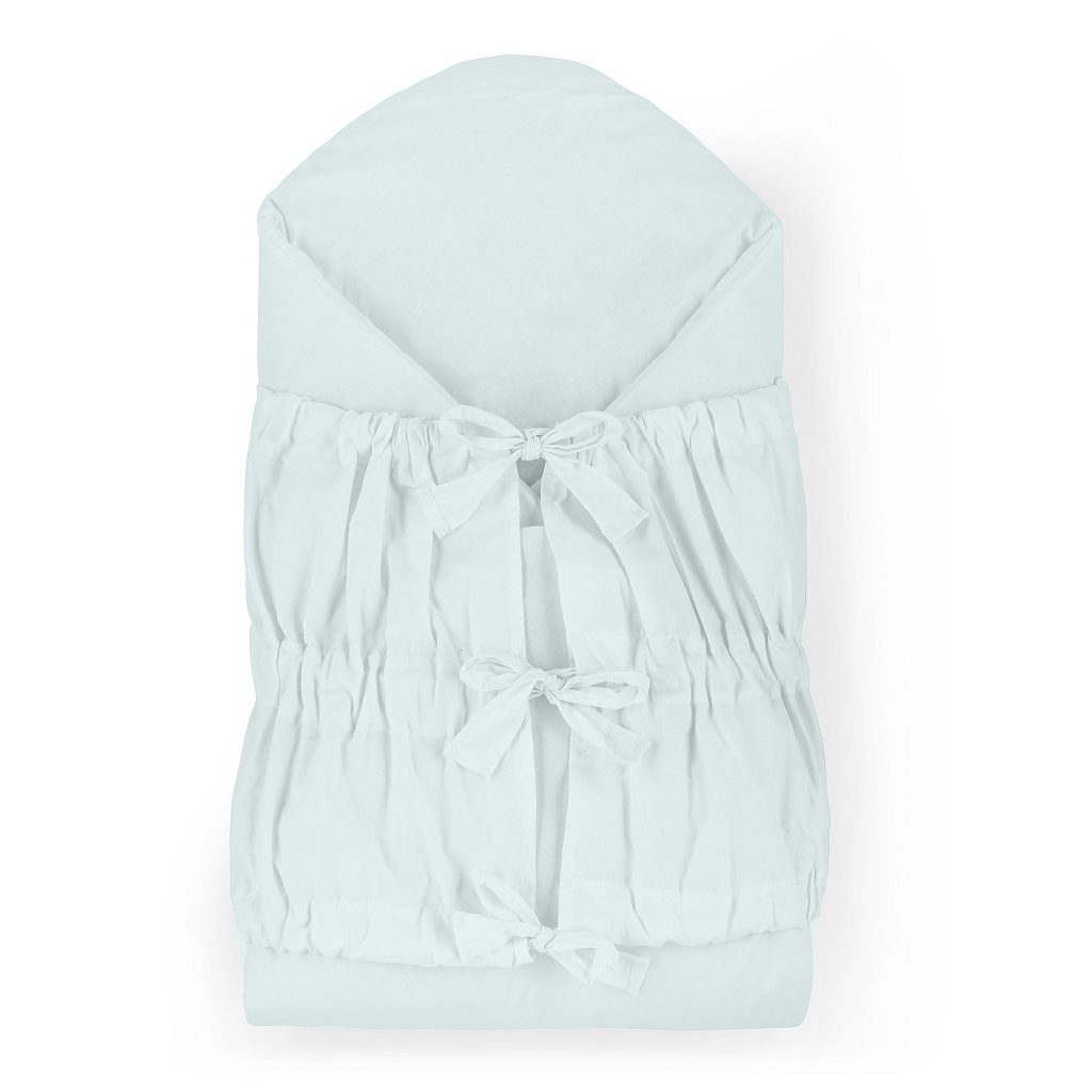 PETITE&MARS Megkötős pólya Nurse tömör kókusz betéttel Baby Blue 75x75 cm