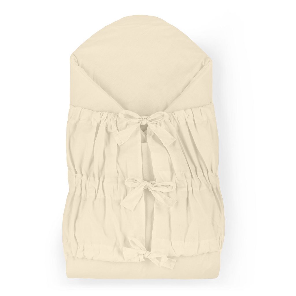 PETITE&MARS Megkötős pólya Nurse tömör kókusz betéttel Light Beige 75x75 cm