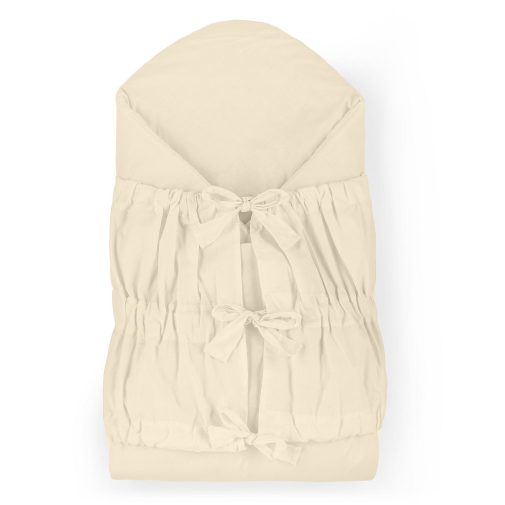 PETITE&MARS Megkötős pólya Nurse tömör kókusz betéttel Light Beige 75x75 cm