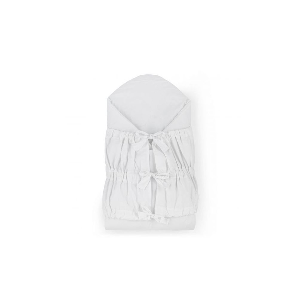 PETITE&MARS Megkötős pólya Nurse tömör kókusz betéttel White 75x75 cm