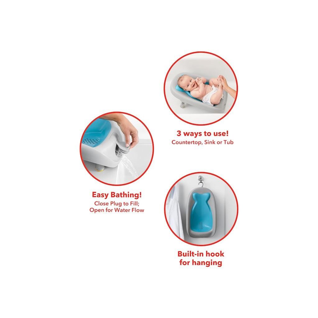 SKIP HOP Moby összecsukható fürdetőszék kék 0-6m