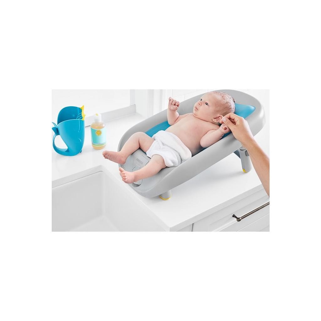 SKIP HOP Moby összecsukható fürdetőszék kék 0-6m