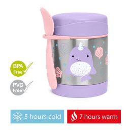  SKIP HOP Zoo Ételtermosz kanál/villával Narvál 325 ml, 3év+