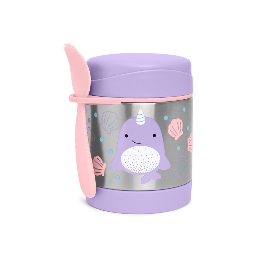 SKIP HOP Zoo Ételtermosz kanál/villával Narvál 325 ml, 3év+