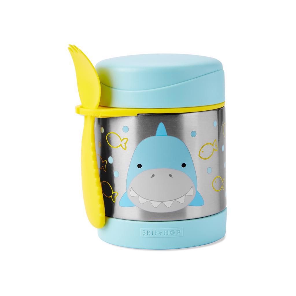 SKIP HOP Zoo Termosz ételhez kanállal/villával Cápa 325 ml, 3év+