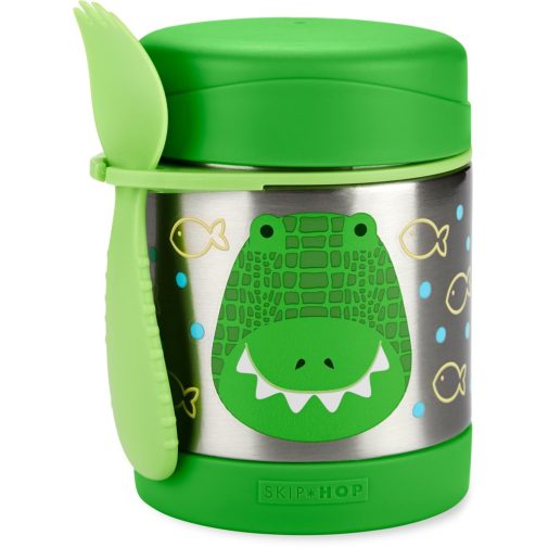 SKIP HOP Zoo Ételtermosz kanál/villával Krokodil 325 ml, 3év+