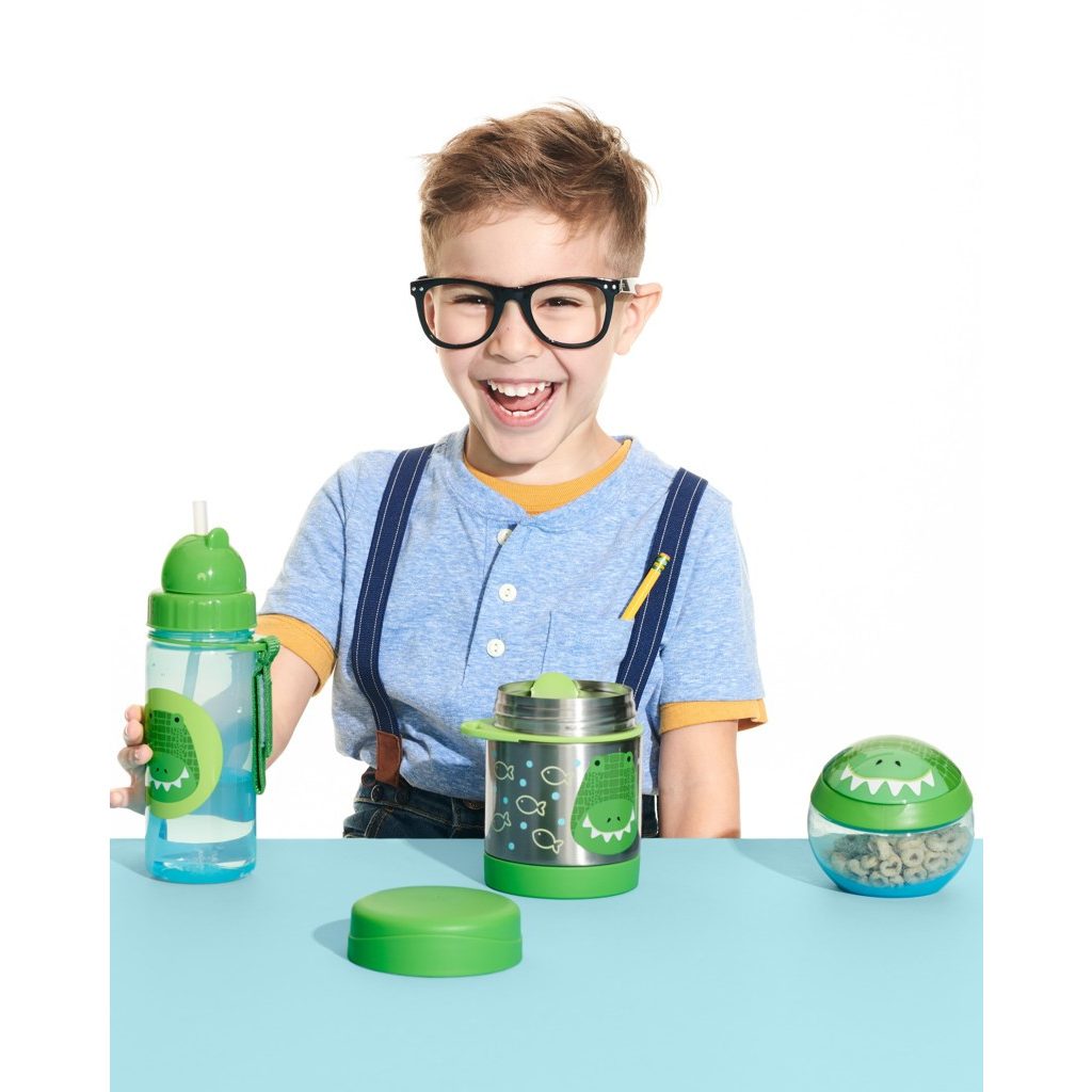 SKIP HOP Zoo Ételtermosz kanál/villával Krokodil 325 ml, 3év+