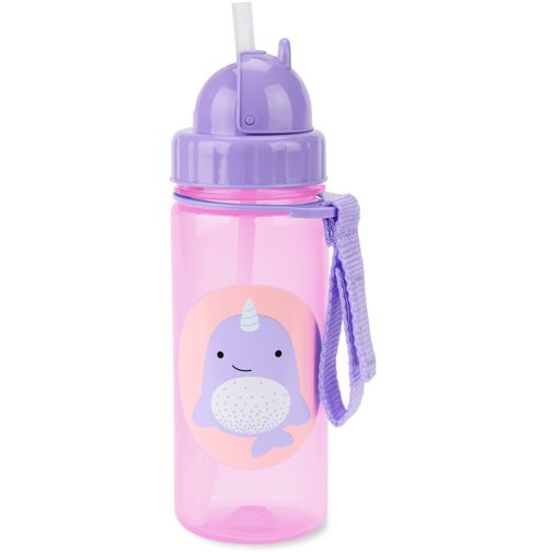 SKIP HOP Zoo Szívószálas pohár PP PVC és BPA mentes Narvál 12h+
