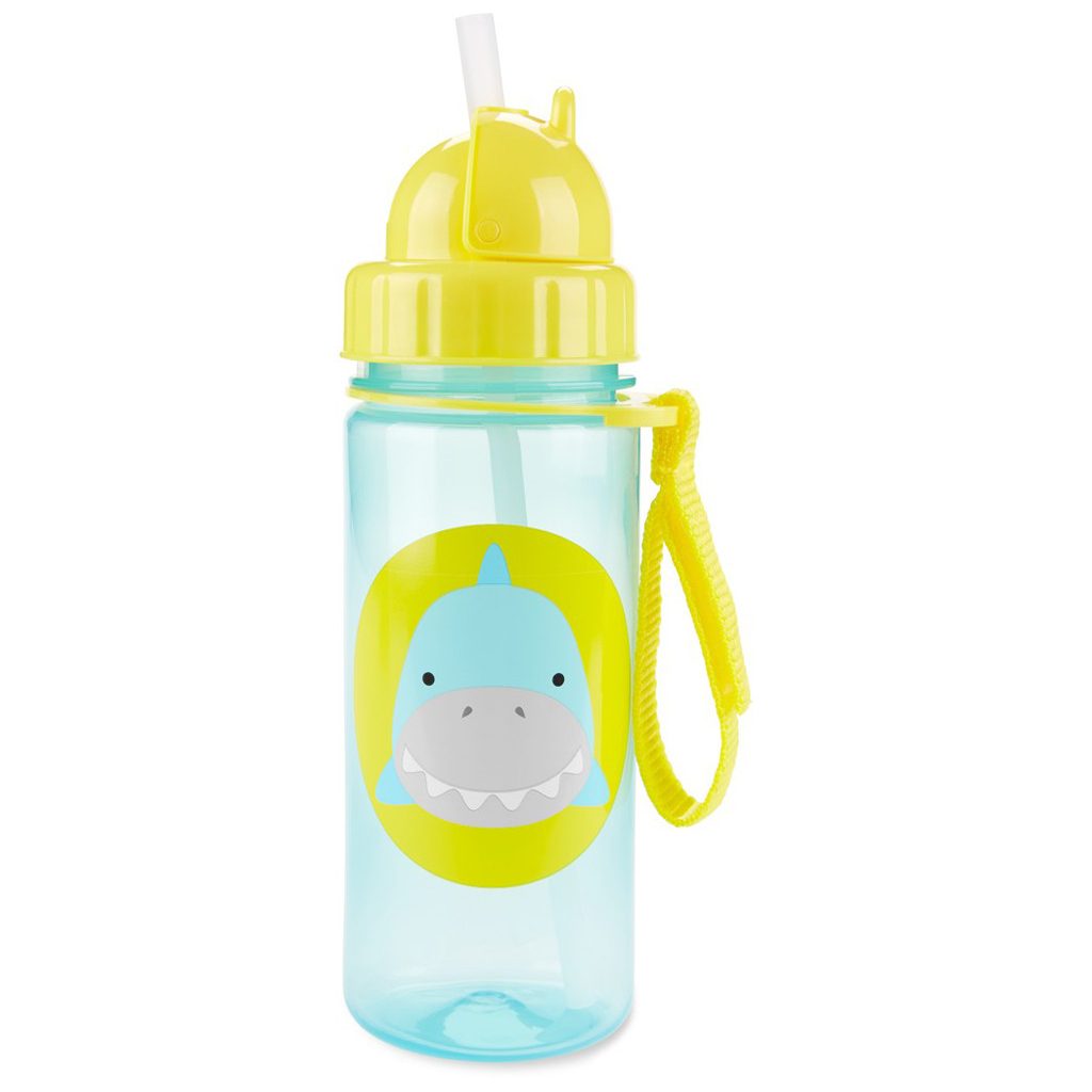 SKIP HOP Zoo Pohár szívószállal PP PVC és BPA mentes Cápa 12m+