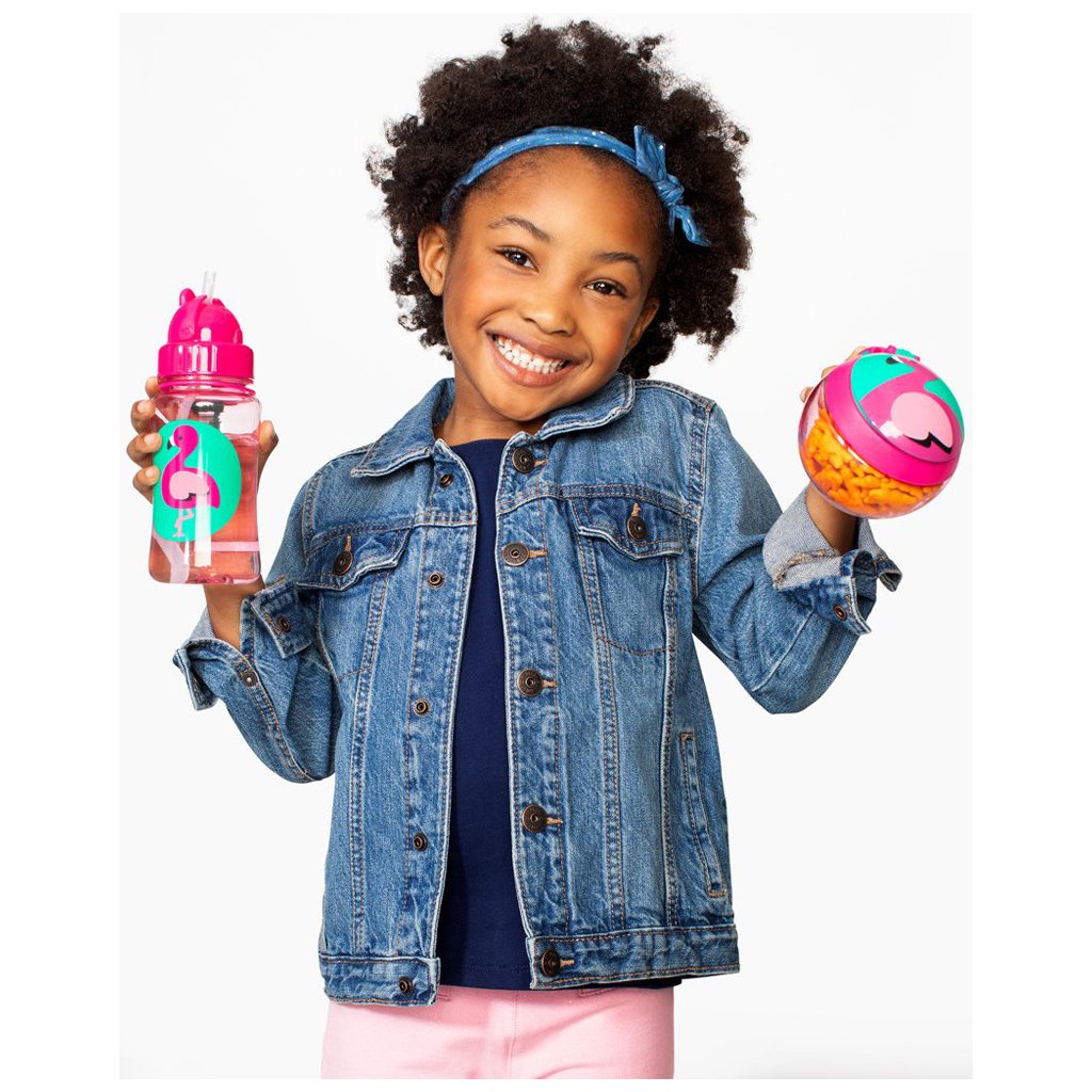 SKIP HOP Zoo Szívószálas pohár PP PVC és BPA mentes Flamingó 12m+