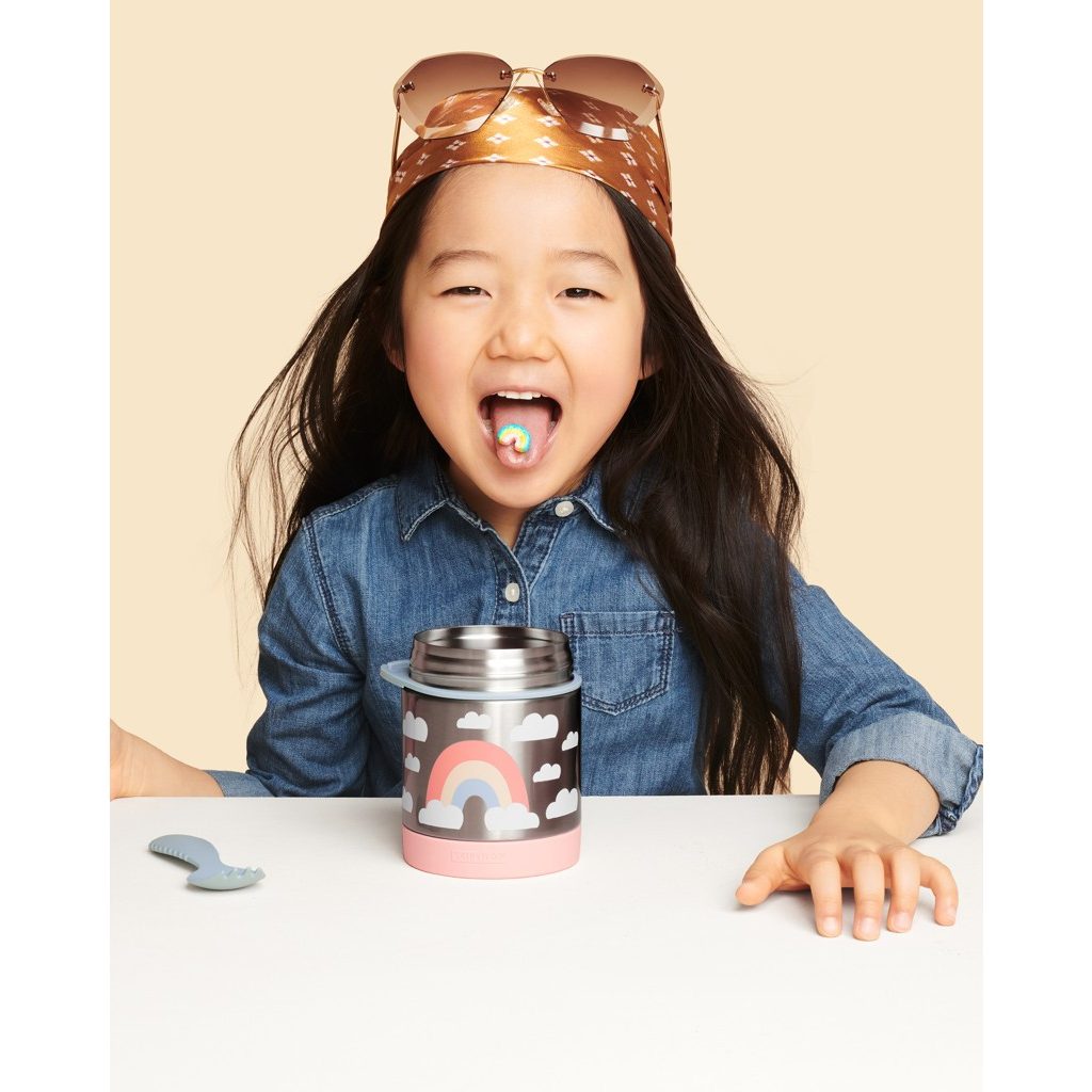 SKIP HOP Spark Style Termoska na jedlo s lyžičko/vidličkou Dúha 325 ml, 3r+