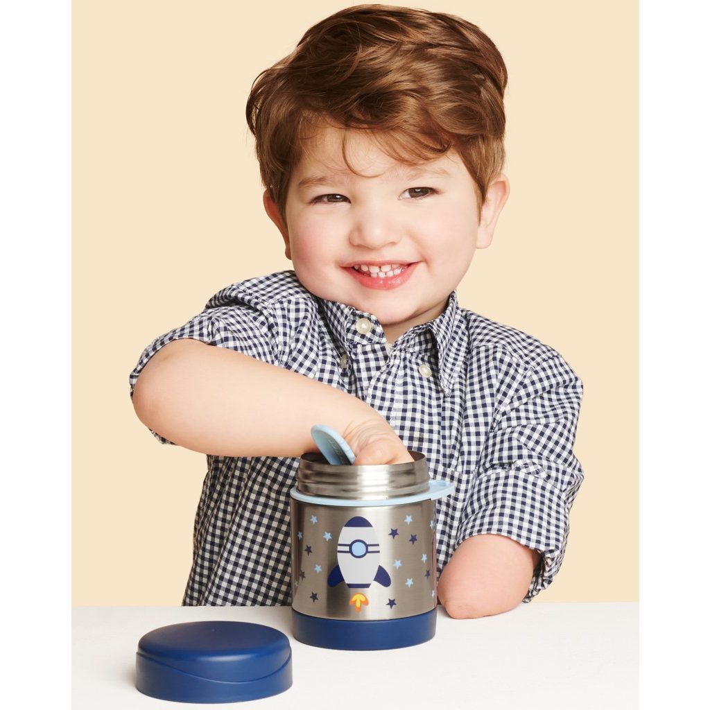 SKIP HOP Spark Style Ételtermosz kanál/villával Rakéta 325 ml, 3év+