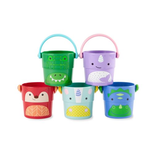 SKIP HOP Zoo vízi játék vödrök Stack&Pour 5db 9h+