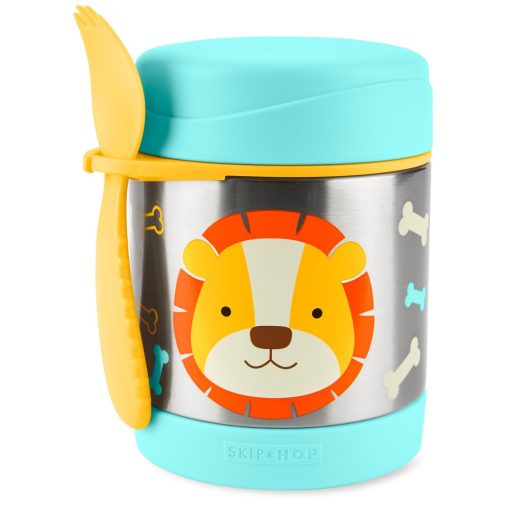 SKIP HOP Zoo Termosz ételhez kanállal/villával Oroszlán 325 ml, 3év+