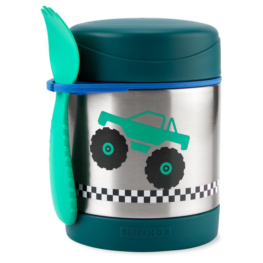 SKIP HOP Spark Style Termoska na jedlo s lyžičkou/vidličkou Monster Truck 325 ml, 3r+