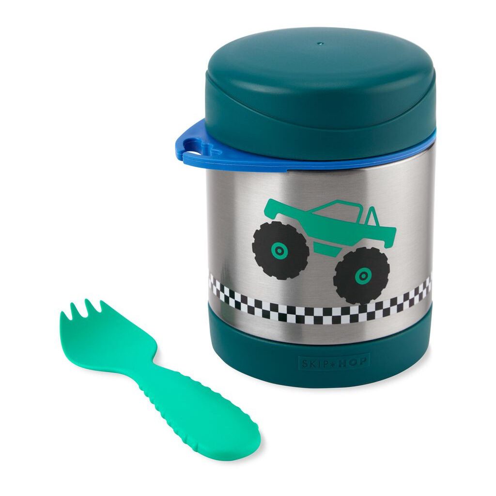 SKIP HOP Spark Style Termoska na jedlo s lyžičkou/vidličkou Monster Truck 325 ml, 3r+