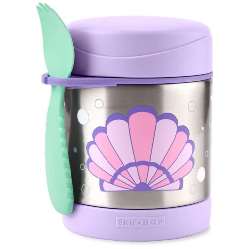 SKIP HOP Spark Style Termoska na jedlo s lyžičkou/vidličkou Mušľa 325 ml, 3r+