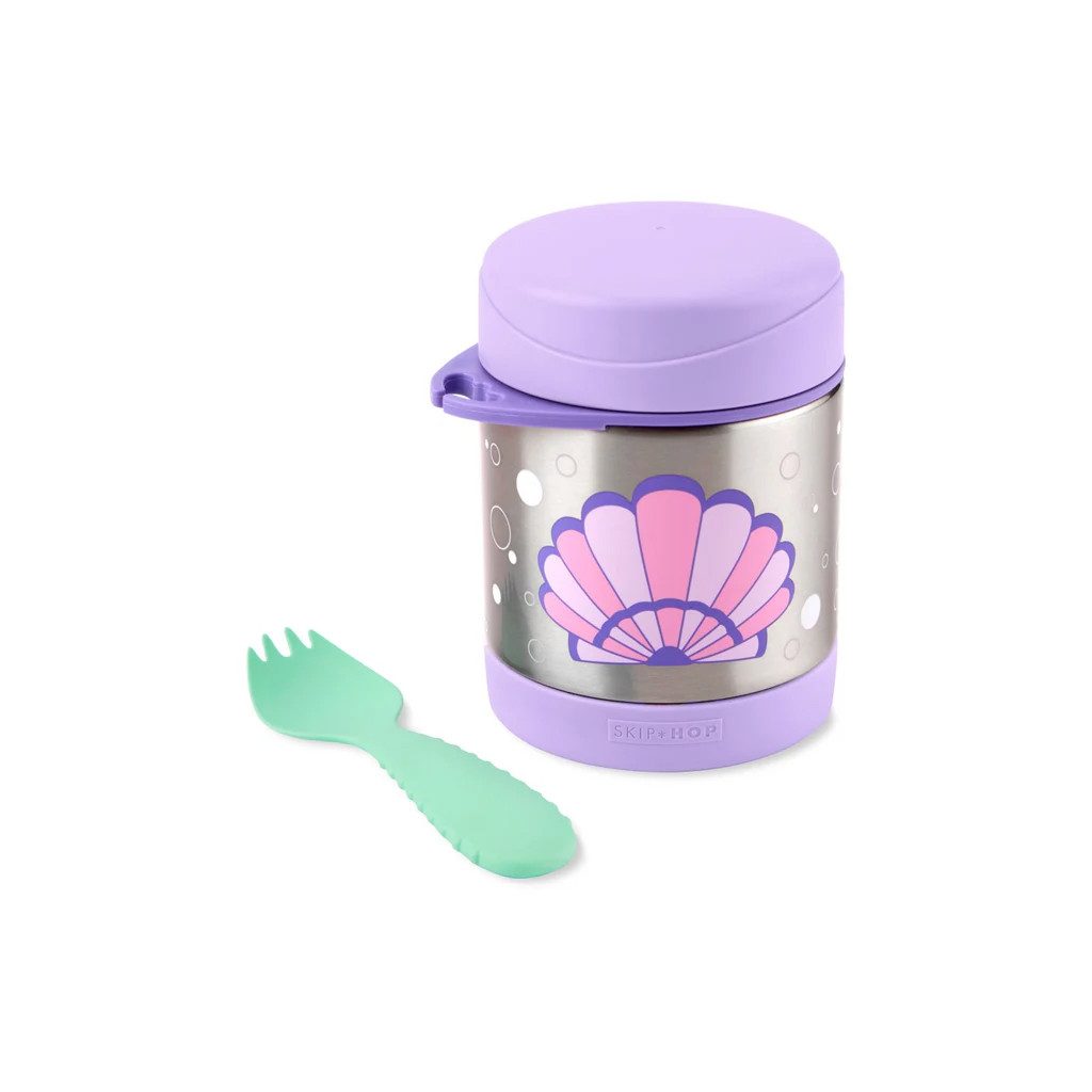 SKIP HOP Spark Style Termoska na jedlo s lyžičkou/vidličkou Mušľa 325 ml, 3r+