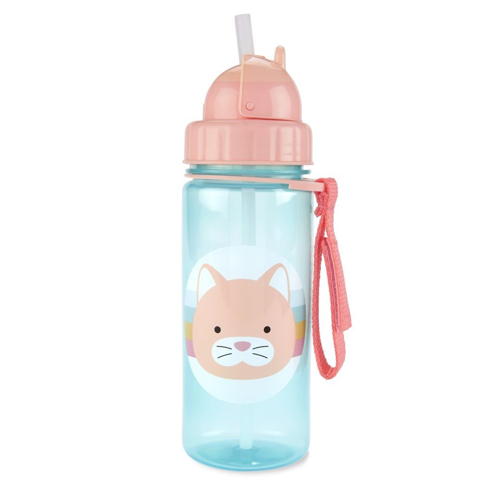 SKIP HOP Zoo Bögre szívószállal PP PVC és BPA mentes Macska 12hó+
