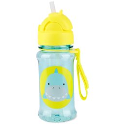 SKIP HOP Zoo Tritán Palack szívószállal 355ml Cápa 12m+
