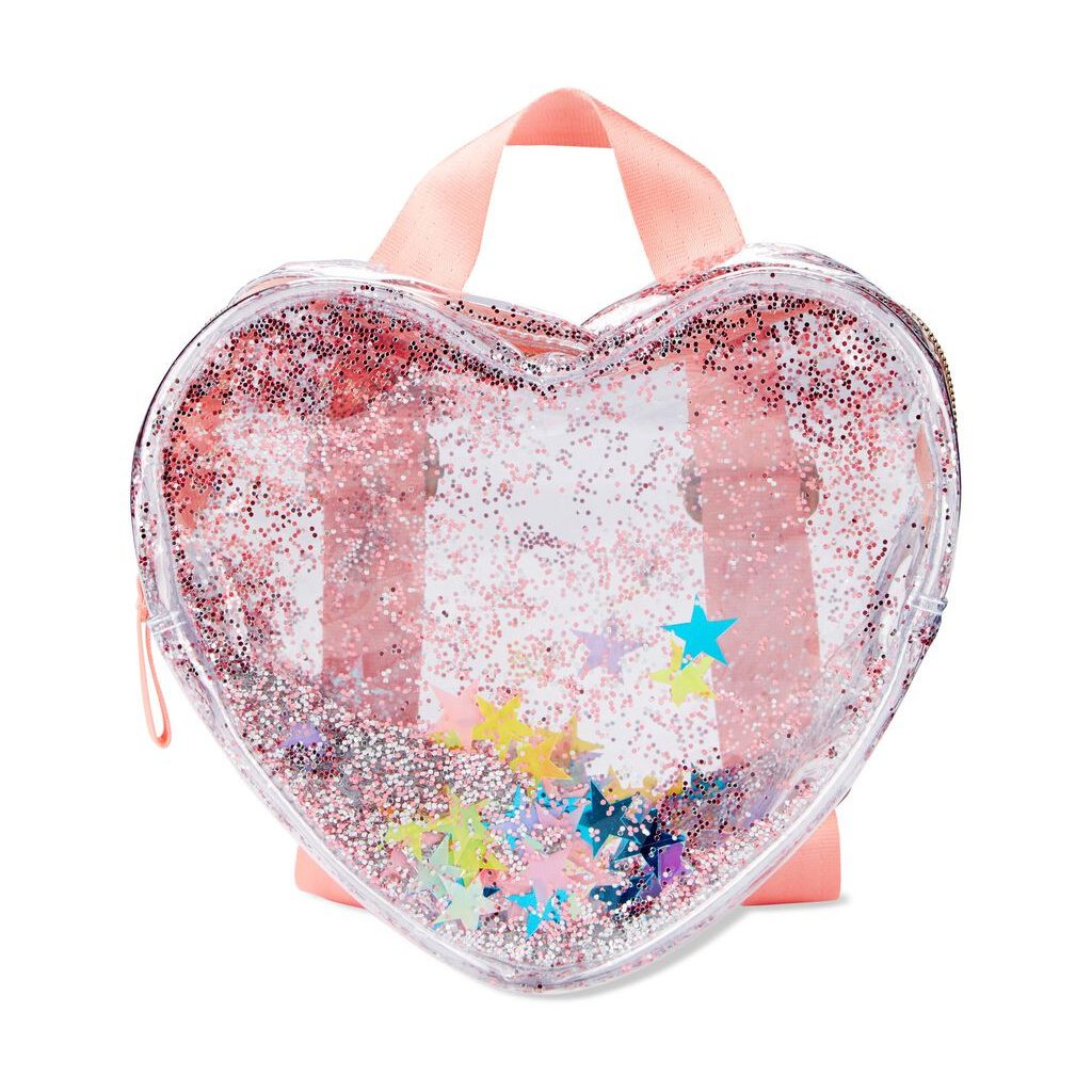 SKIP HOP Átlátszó hátizsák csillogó szívvel 6h+