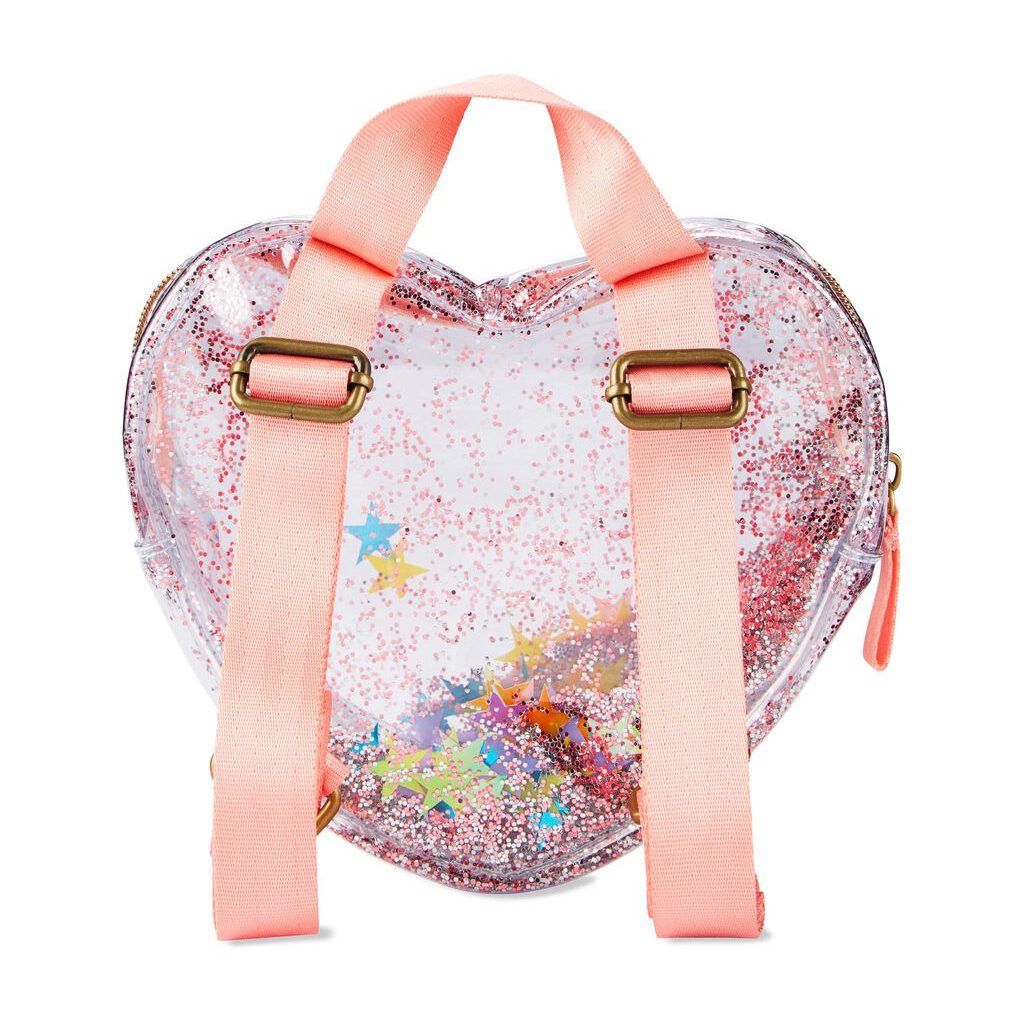 SKIP HOP Átlátszó hátizsák csillogó szívvel 6h+