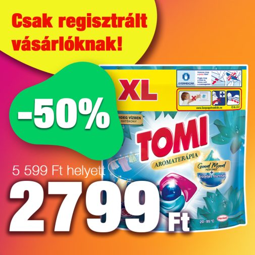 Tomi 3+1 Power Caps Aromaterápia Lótusz mosókapszula (36 mosás)