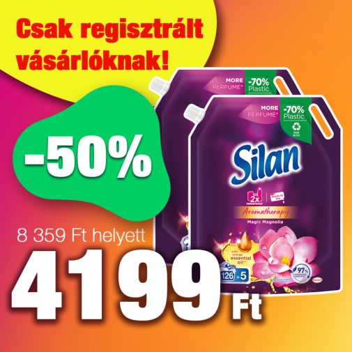 Silan Doypack Magic Magnolia XXL koncentrált öblítő csomag 2x1441 ml (262 mosás)