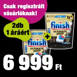   Finish Powerball Ultimate Plus All in 1 mosogatógép-kapszula, regular (2x54 db)