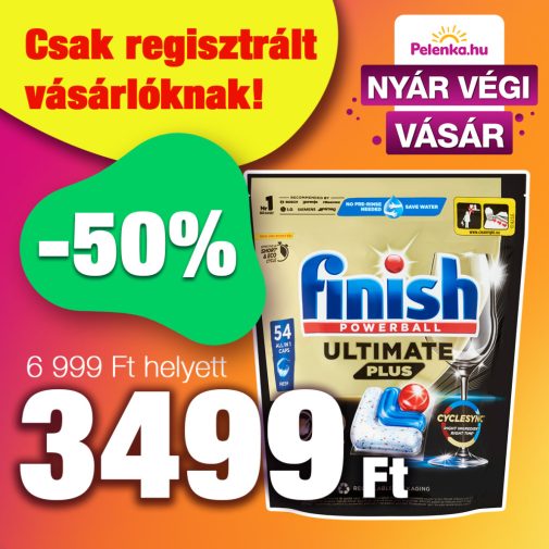 Finish Powerball Ultimate Plus All in 1 mosogatógép-kapszula, regular (54 db)