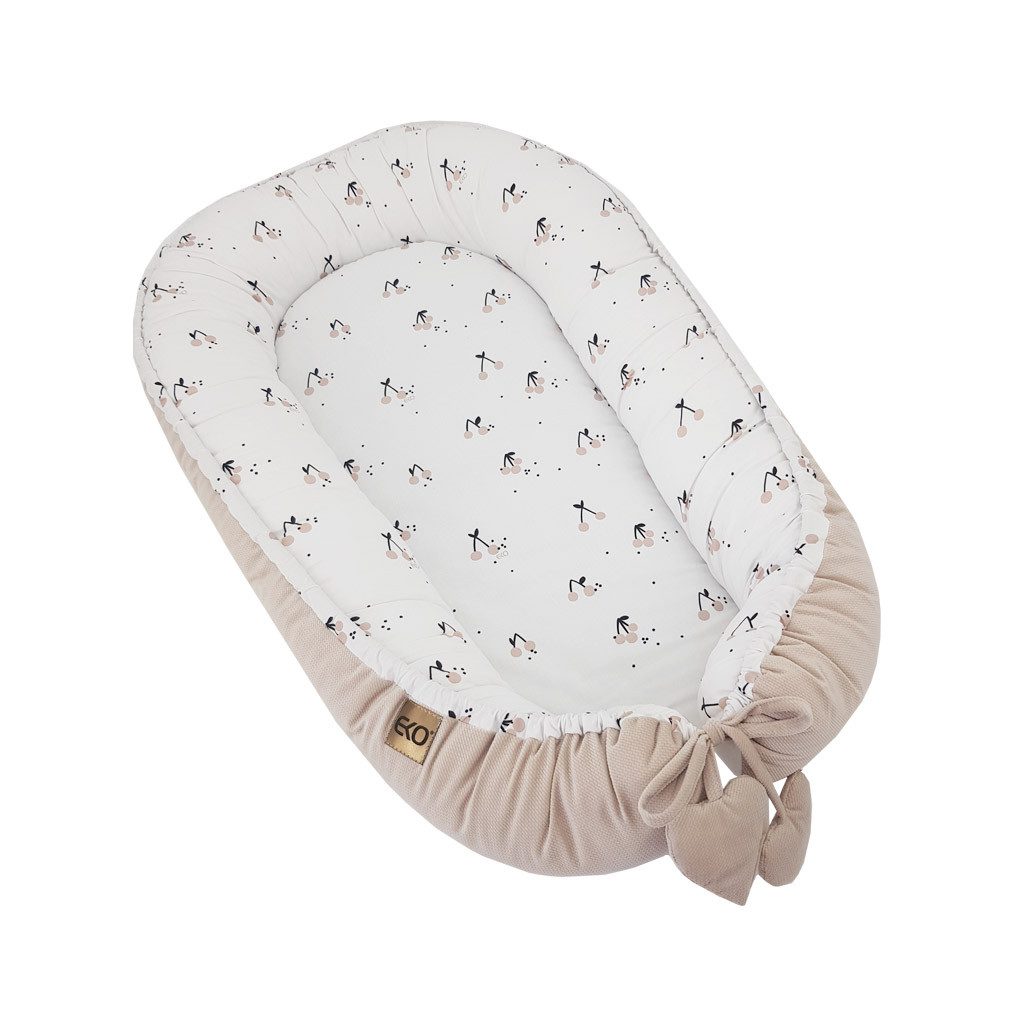 EKO Babafészek pamut velvet Cherry 90x60cm